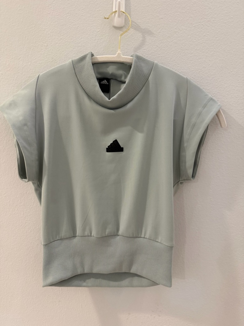 Adidas Girls Sage Green Short Sleeve Sweatshirt